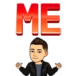 😎 ae5890a8 ME Bitmoji, 卡通, 个人, 头像 telegram sticker
