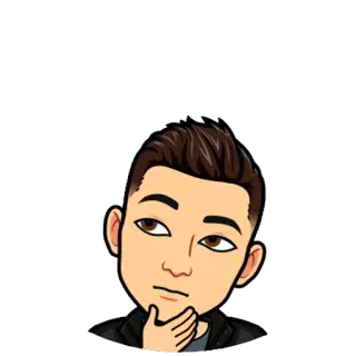 🤔 cbfbca5f 卡通, 头像, 人物, 思考, 沉思, Bitmoji telegram sticker