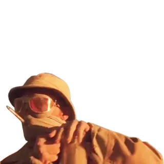 😒 7e27f4d0 男人, 太阳镜, 帽子, 面具, 野生动物园, 肖像 telegram sticker