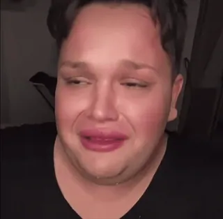 😭 116b5a8f piangere, triste, emozione, faccia, persona, trucco telegram sticker