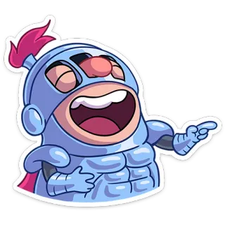 😃 ca2bbdff อัศวิน, การ์ตูน, ตลก, ตัวละคร, เกราะ telegram sticker