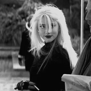 ⚜ 6e6b9ab4 donna, bianco e nero, bionda, ritratto, celebrità whatsapp sticker