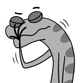 🤭 155232a9 卡通, 蛇, 捂脸, 讽刺, 表情, 贴纸 whatsapp sticker