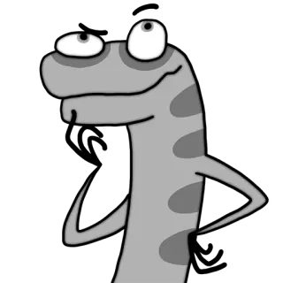 🙄 9a344118 蜥蜴, 卡通, 动物, 眼睛, 爬行动物, 角色 whatsapp sticker