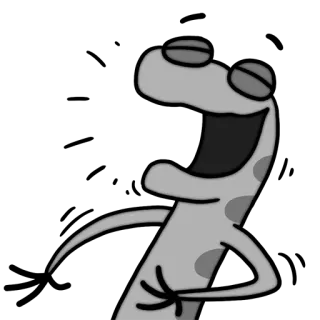 🤣 c4fa14b9 蜥蜴, 卡通, 动物, 爬行动物, 快乐 whatsapp sticker