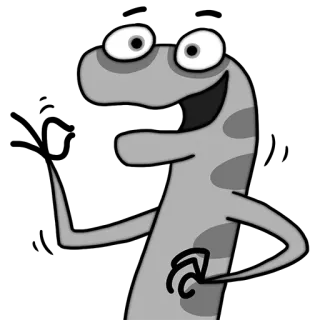 👌 f8c31283 卡通, 蜥蜴, 动物, 角色, 插图 whatsapp sticker