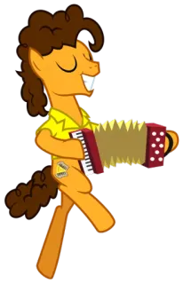 😁 0370952c Cheese Sandwich My Little Pony sanduíche de queijo, My Little Pony, desenho animado, acordeão, música, feliz, pônei telegram sticker