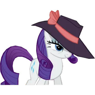 😉 25914078 Rarity My Little Pony My Little Pony, Rarity, Pônei, Desenho animado, Chapéu telegram sticker