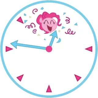 ⏰ 7111dbae Pinkie Pie My Little Pony Pinkie Pie, My Little Pony, relógio, festa, desenho animado telegram sticker