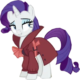 😏 d6d1fde9 Rarity My Little Pony pônei, desenho animado, animal, casaco, magia, amizade, unicórnio telegram sticker