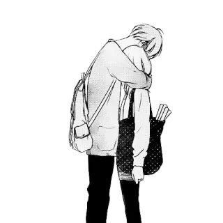 ❤️ 60167ab2 포옹, 커플, 애니메이션, 만화, 애정, 사랑 telegram sticker