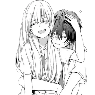 ❤️ fdaf627c 애니메이션, 커플, 포옹, 사랑, 만화, 귀여운, 관계 telegram sticker