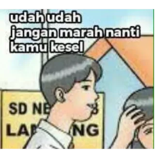 😡 1f02d045 udah udah jangan marah nanti kamu kesel 만화, 소년, 학교, 인도네시아, 초등학교 telegram sticker