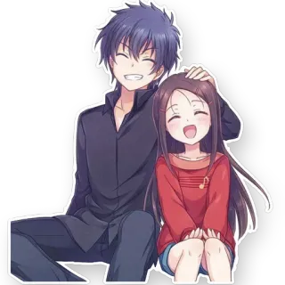 😉 0b431b00 anime, siblings, family, happy, smile whatsapp sticker