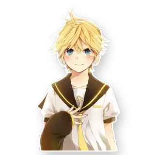 ❤️ 1cc45104 Kagamine Len Vocaloid anime, boy, vocaloid, kagamine, len, blonde whatsapp sticker