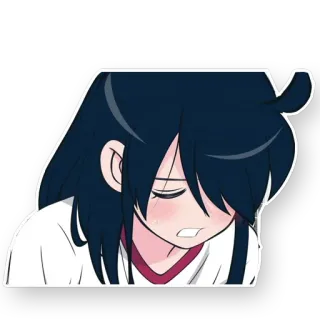 🤦‍♀️ 5e80f74b anime, manga, girl, tired, sad, school whatsapp sticker