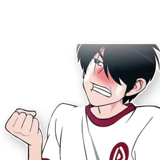 😡 767bcc57 angry, frustrated, cartoon, sweat, anime, upset whatsapp sticker