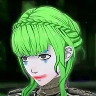 🤡 45abdbf5 badut, makeup, rambut hijau, lukis wajah, anime whatsapp sticker