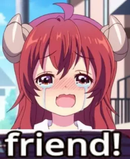 😭 8a2b0f85 friend! Anime, Menangis, Iblis, Tanduk, Imut whatsapp sticker