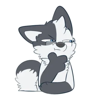 🤔 19aa498d собака, животное, думает, мультфильм, милый, пушистый telegram sticker