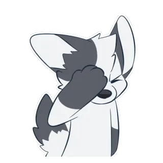 😑 2c88fc04 Фурри, Лиса, Фейспалм, Смущен, Мультфильм, Животное telegram sticker