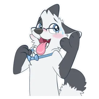 💄 5f93d122 собака, мультик, животное, пушистый, милый, наклейка telegram sticker