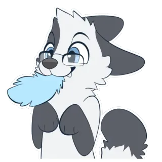 🥢 6122c37c собака, очки, животное, милый telegram sticker