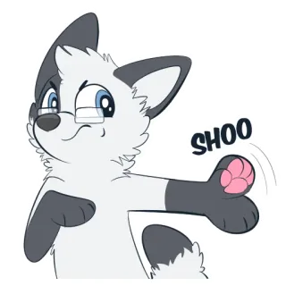🙅 639a6f98 SHOO Фурри, Антропоморфный, Животное, Собака, Тс, Пренебрежительный, Милый telegram sticker