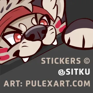 ✏️ 68f181fc STICKERS © @SITKU ART: PULEXART.COM стикеры, искусство, фурри, животное, мультфильм telegram sticker