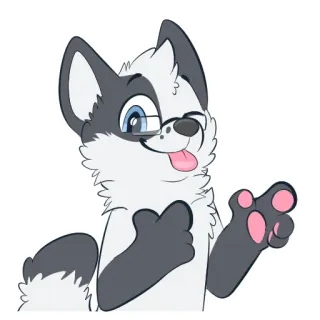 👍 b3e1aec6 Мультфильм, Животное, Фурри, Персонаж, Милый, Собака telegram sticker