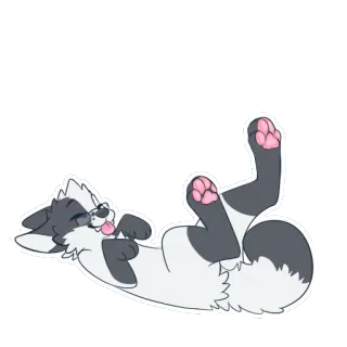 🙌 d684abdd Фурри, Мультфильм, Животное, Милый, Собака, Стикер telegram sticker