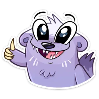 👍 9c423a73 Dessin animé, Sticker, Pouce levé, Positif, Mignon, Joyeux telegram sticker