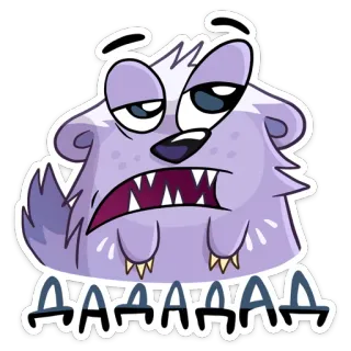 👍 b930d454 ДАААААА Dessin animé, Animal, Ours, Fatigué, Endormi telegram sticker