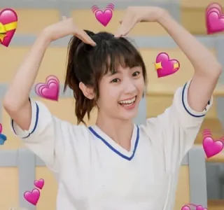 💓 01690efb Cuore, Amore, Carino, Ragazza, Sorriso, Coreano whatsapp sticker