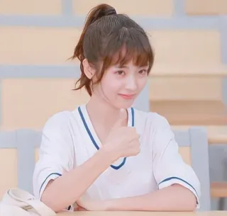 👍 3ab29cf2 pollice in su, positivo, approvazione, donna, asiatica, felice whatsapp sticker