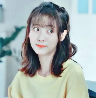 😇 bec96e37 donna, ragazza, ritratto, capelli, viso, asiatica whatsapp sticker