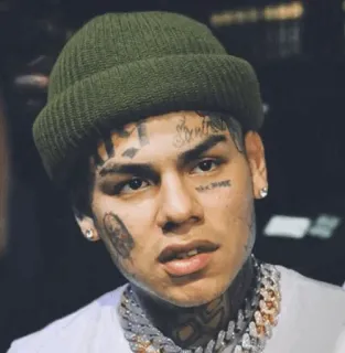 🧑‍🎤 375e5d0e 6ix9ine rapero, música, retrato, celebridad telegram sticker