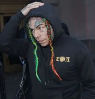 🧑‍🎤 3f1676d1 6ix9ine rapero, famoso, retrato, música telegram sticker