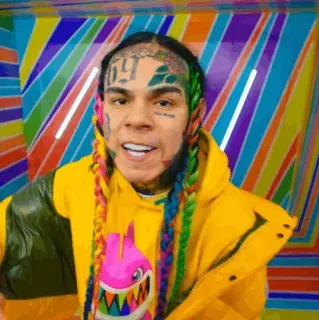 🧑‍🎤 9e00d341 6ix9ine rapero, música, artista, celebridad, retrato telegram sticker