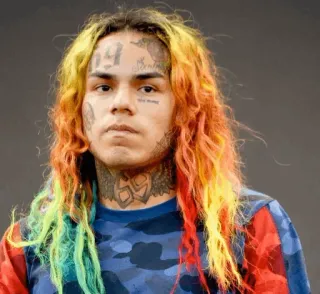 🧑‍🎤 b1e6ac28 6ix9ine rapero, músico, 6ix9ine, pelo arcoíris telegram sticker