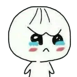 😭 62b807ba Dessin animé, En colère, Mignon, Autocollant, Pleurs, Triste telegram sticker