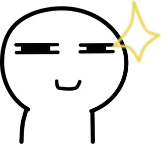 🧐 79c87702 blanc, yeux, simple, joyeux, visage, brillant telegram sticker