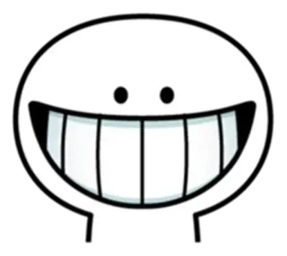 😈 fed7596c sourire, visage, dessin animé, personnage, dents telegram sticker