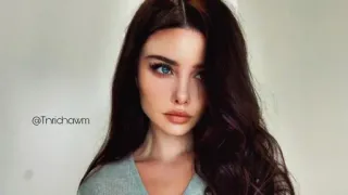 🍷 f677887d @Trnichawm 여자, 인물사진, 갈색 머리, 아름다운, 소녀, 얼굴 whatsapp sticker