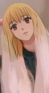 😾 20b98399 Anime, Kobieta, Blondynka, Portret telegram sticker