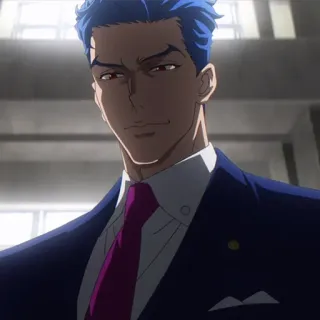 😈 70897c7f Anime, Charakter, Mann, Anzug, Krawatte telegram sticker