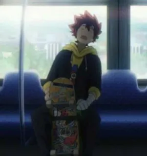 🛹 8d94f3e8 anime, patineta, chico, joven telegram sticker