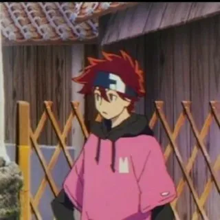 🛹 d32d7de7 Anime, Pelo Rojo, Sudadera con capucha telegram sticker