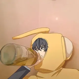 🍾 702746ed 애니메이션, 음주, 캐릭터, 코스프레, 후드티 telegram sticker