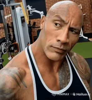 🤩 4f973bfa Dwayne Johnson actor, muscle, fitness, gym, the rock whatsapp sticker